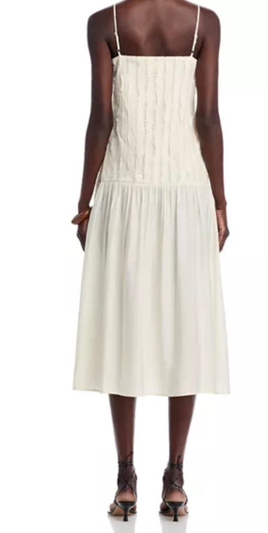 A. Ren Leonor Pintucked Drop Waist Dress