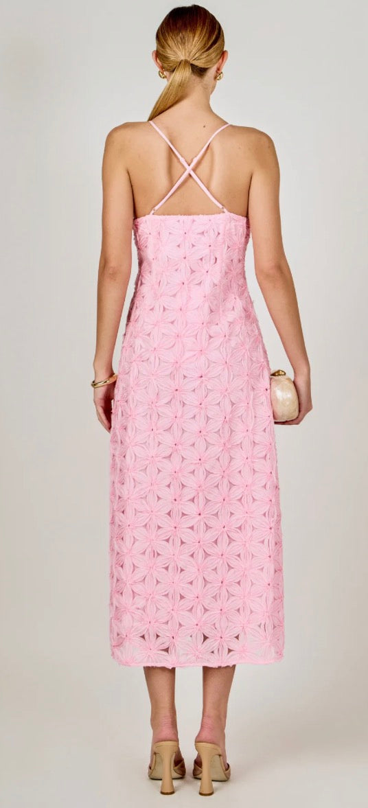 Endless Rose LACE SPAGHETTI STRAP MIDI DRESS
