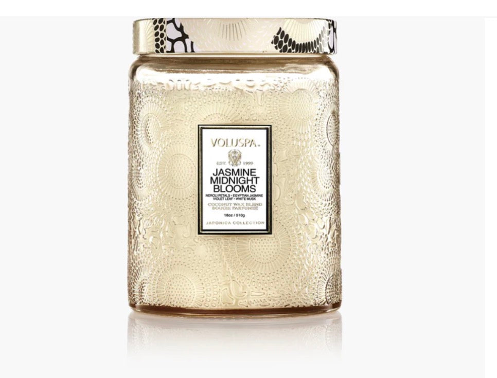 VOLUSPA JASMINE MIDNIGHT BLOOMS
Large Jar Candle
