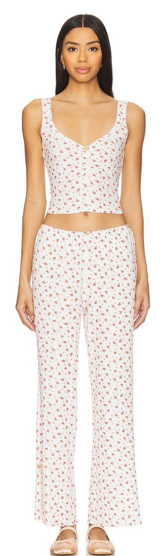 Free People Fresh In Love Lounge Set (BlueBird Combo)