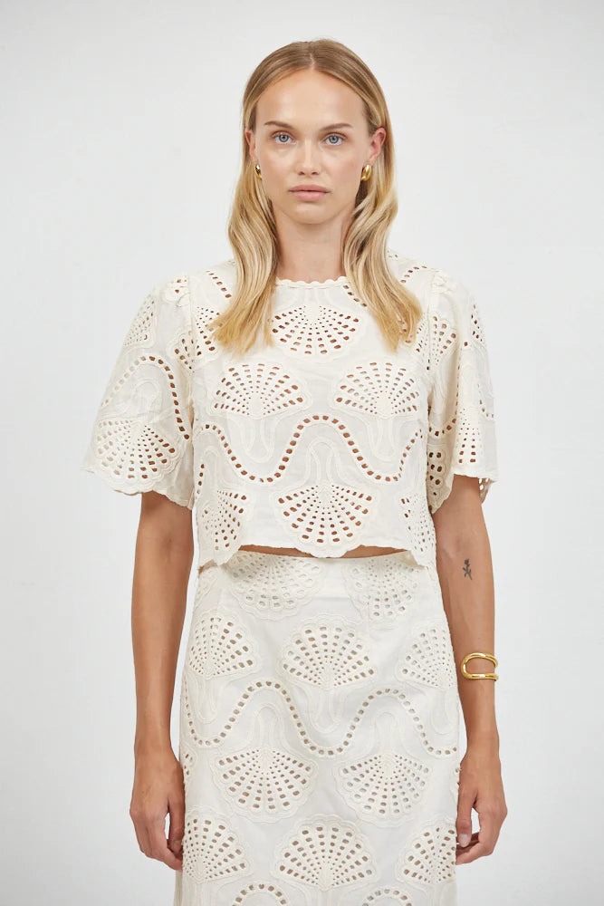 a. ren Cannes Eyelet Top