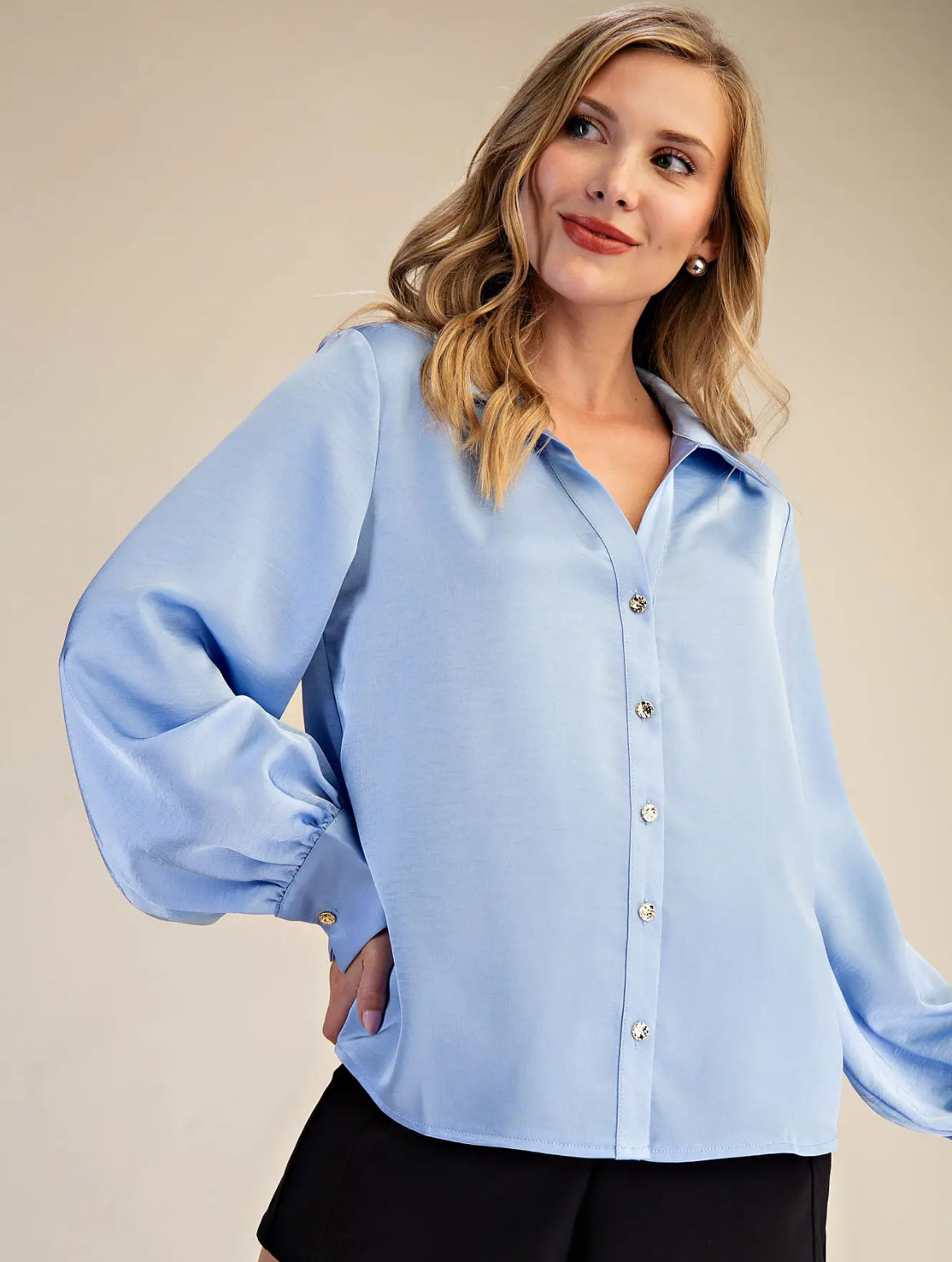 Powder Blue Button Down Shirt
