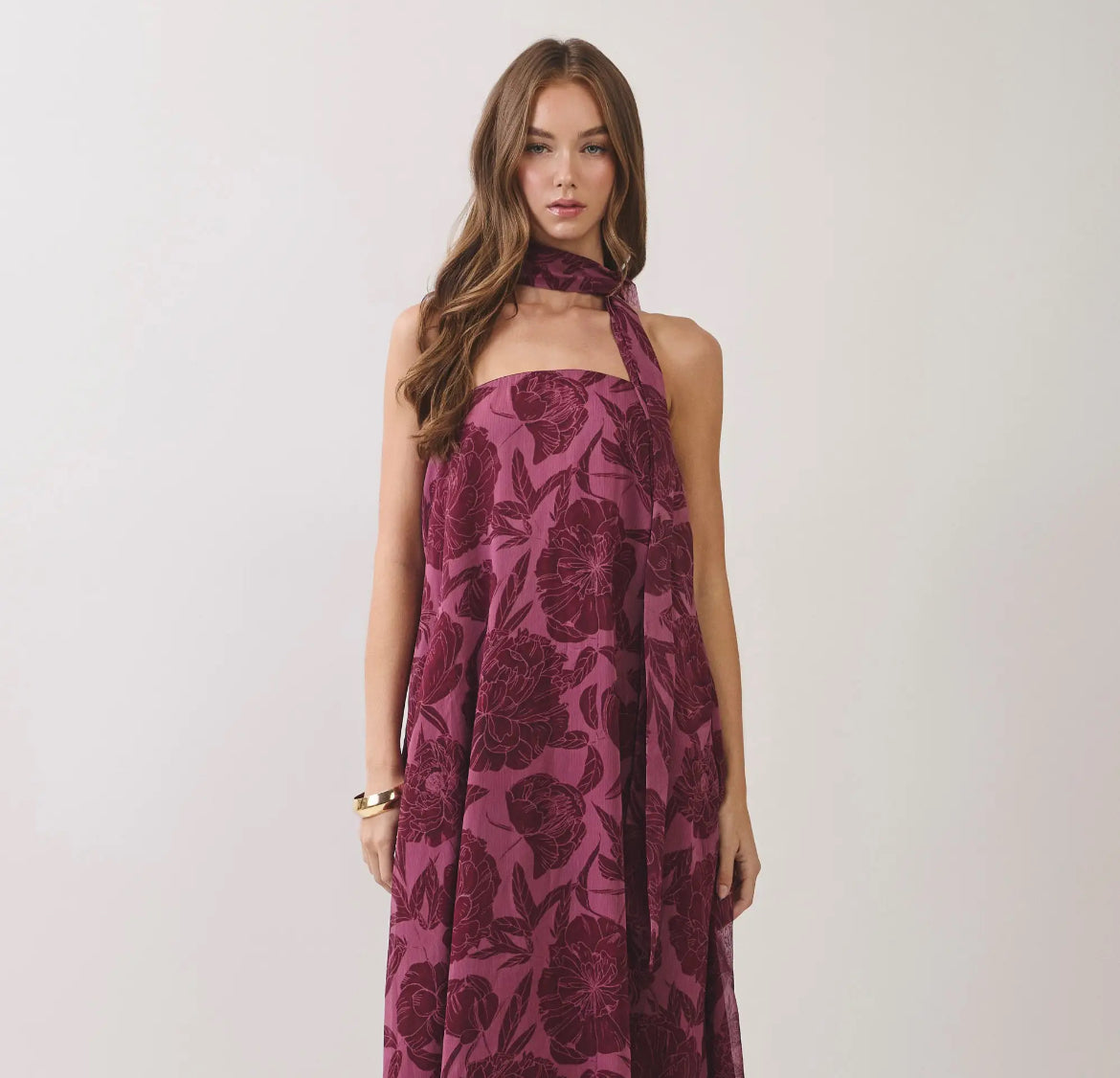 Bardot Scarf Maxi Dress