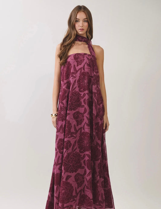 Bridget Floral Scarf Maxi Dress