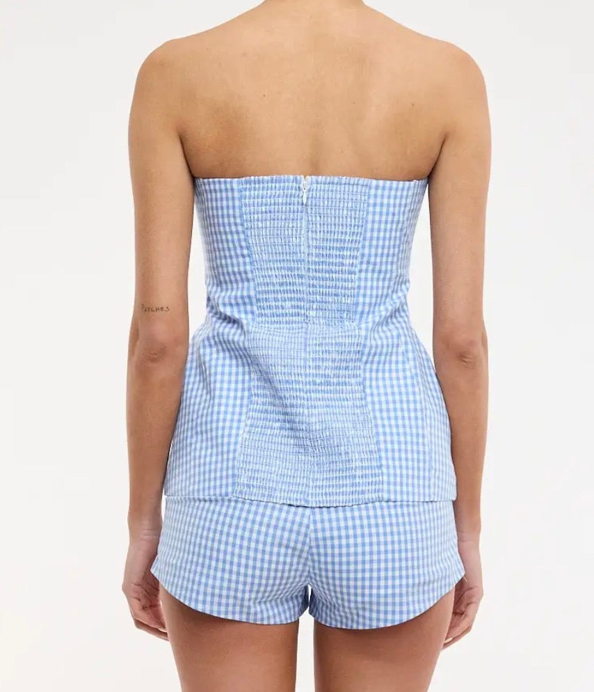 Gingham Tube Top Short Set