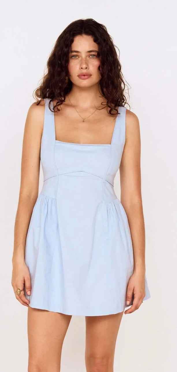 MINKPINK                                                                                                     BABY BLUE SQUARE NECK MINI DRESS
INES MINI DRESS
