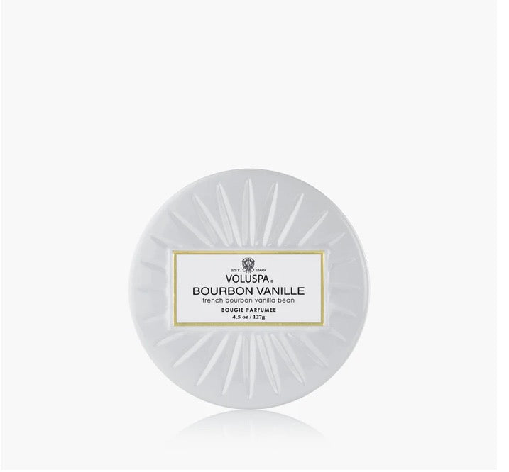 VOLUSPA BOURBON VANILLE
Mini Tin Candle