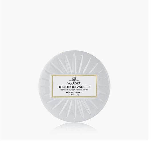 VOLUSPA BOURBON VANILLE
Mini Tin Candle