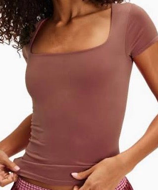 Free People                                                                                            Sunfade Clean Lines Baby Tee