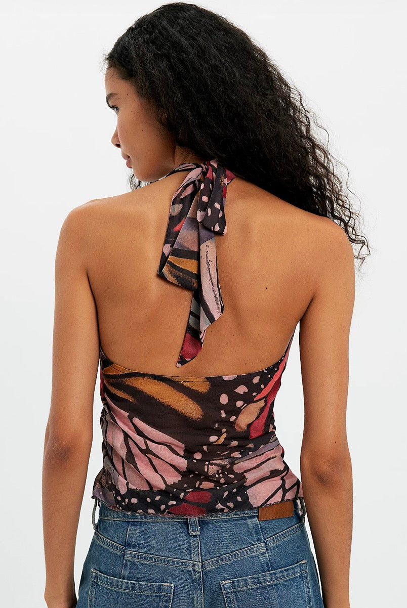 Free People                                                                                           Butterfly Effect Halter Top