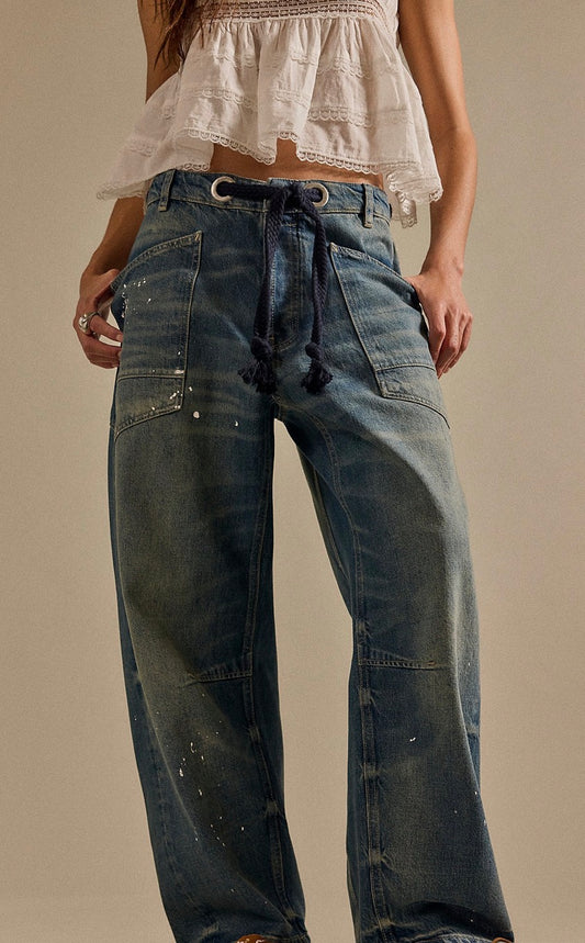 We The Free Moxie Pull-On Barrel Jeans