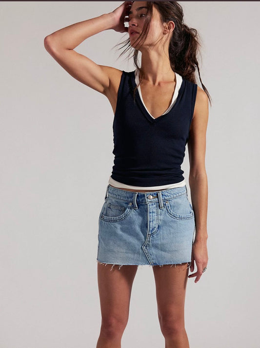 We The Free Lainey Low-Rise Mini Skirt