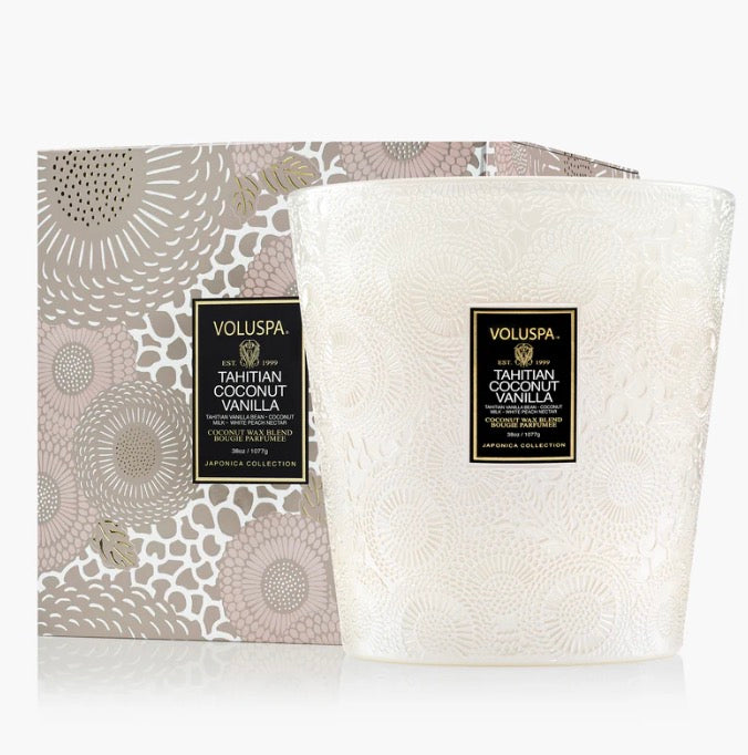 VOLUSPA TAHITIAN COCONUT VANILLA
3 Wick Hearth Candle