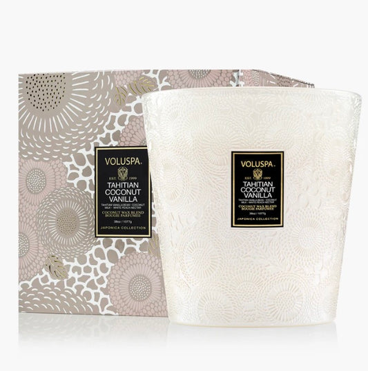 VOLUSPA TAHITIAN COCONUT VANILLA
3 Wick Hearth Candle