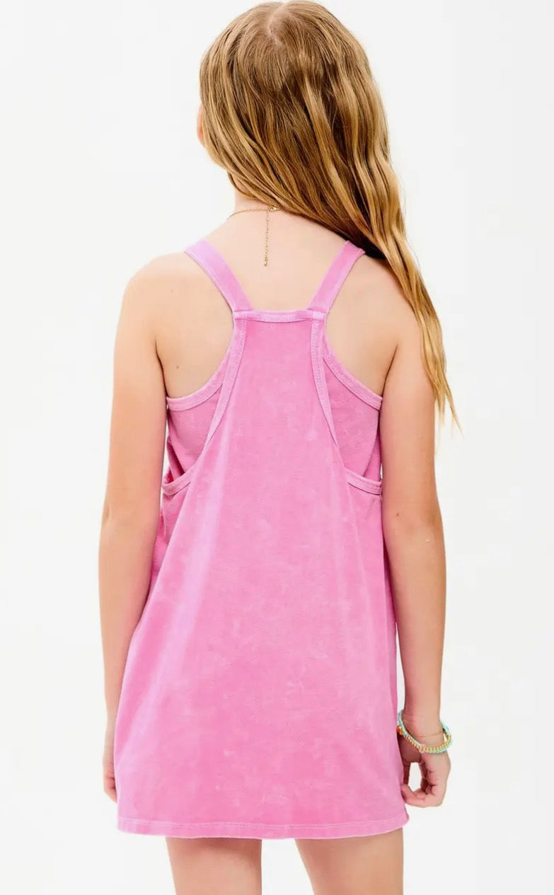 MINERAL WASHED HOT SHOT MINI DRESS/ROMPER