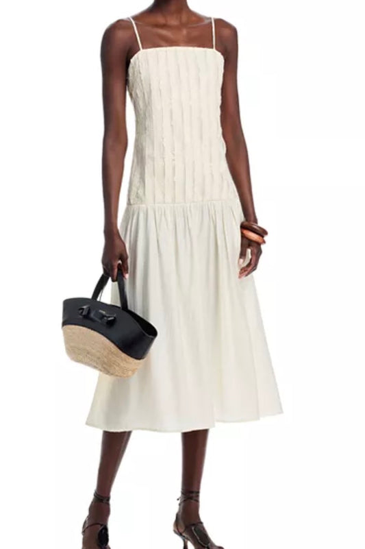 A. Ren                                                                                                       Leonor Pintucked Drop Waist Dress