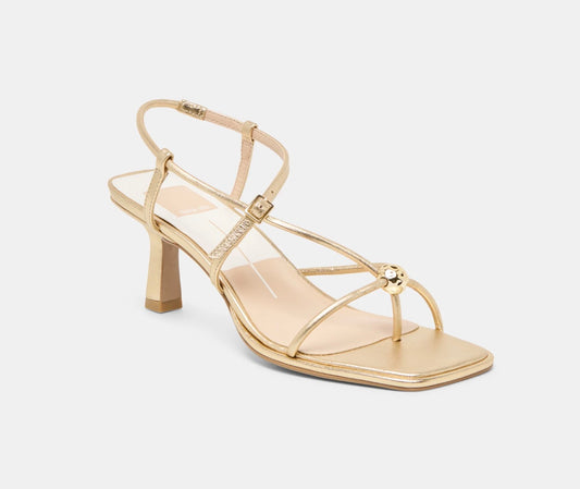Dolce Vita                                                                                               Mylee Heels Gold Distressed Leather