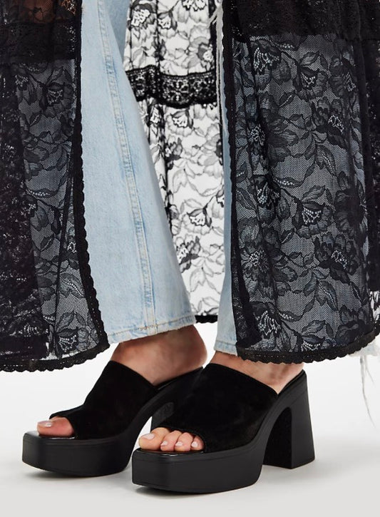 Free People                                                                                               Zoe Platform Sandals (Black)
