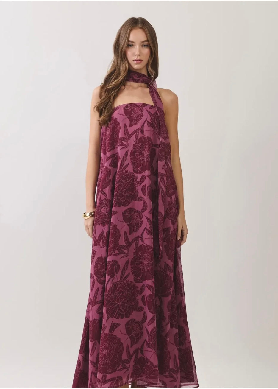 Bardot Scarf Maxi Dress