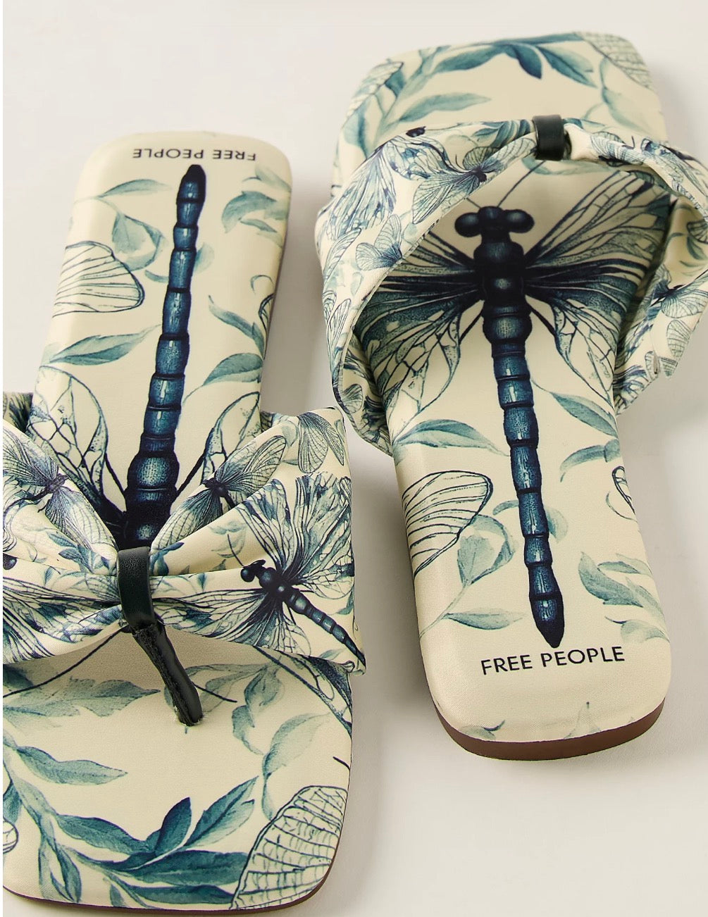 Free People                                                                                               Tia Ruched Printed Sandals (Dragonfly Bandana)