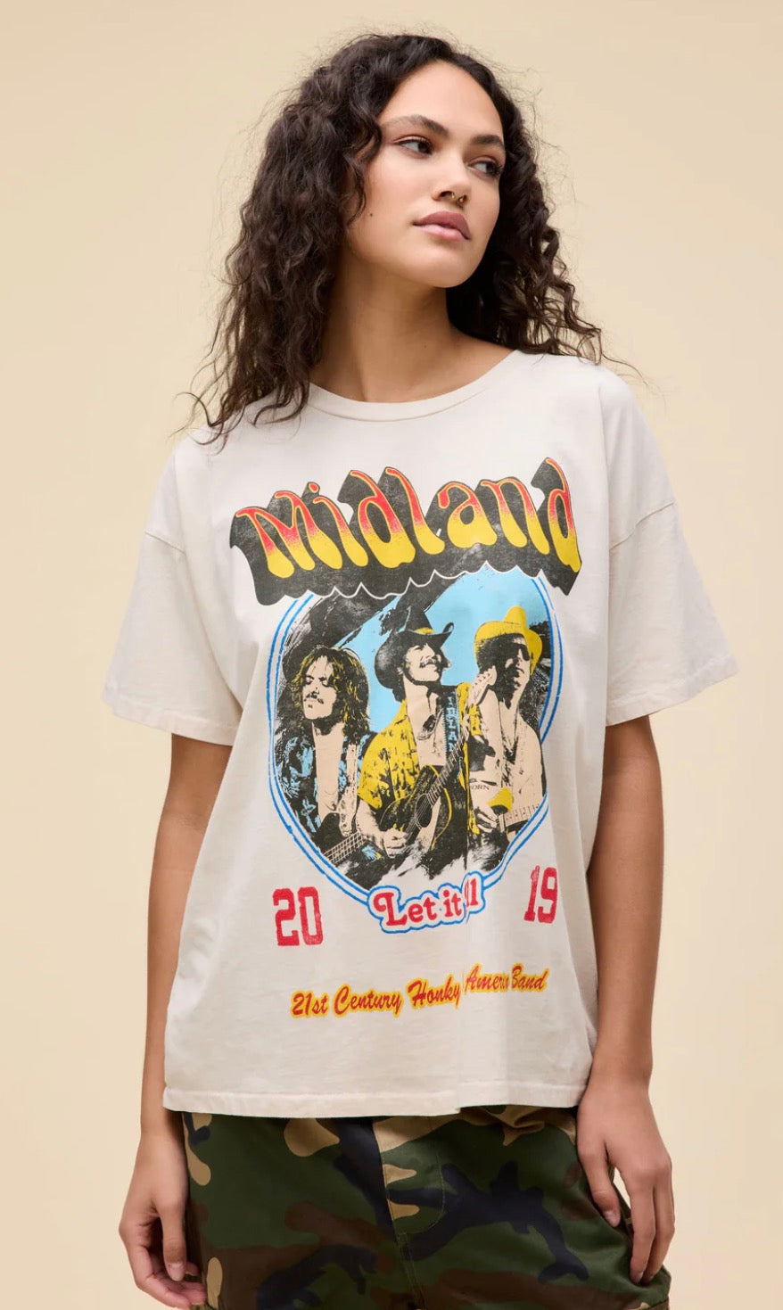 DAYDREAMER                                                                                      MIDLAND LET IT ROLL TOUR MERCH TEE