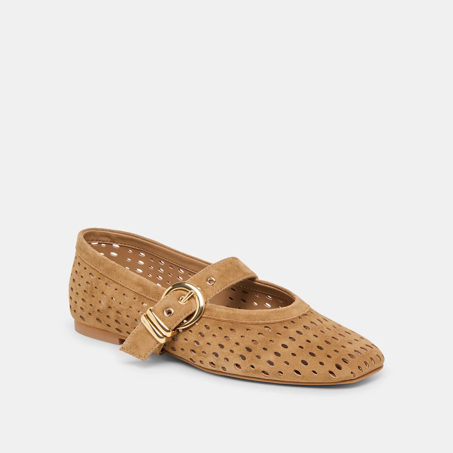 Dolce Vita                                                                                              Mikel Ballet Flats Lt Brown Perforated Suede