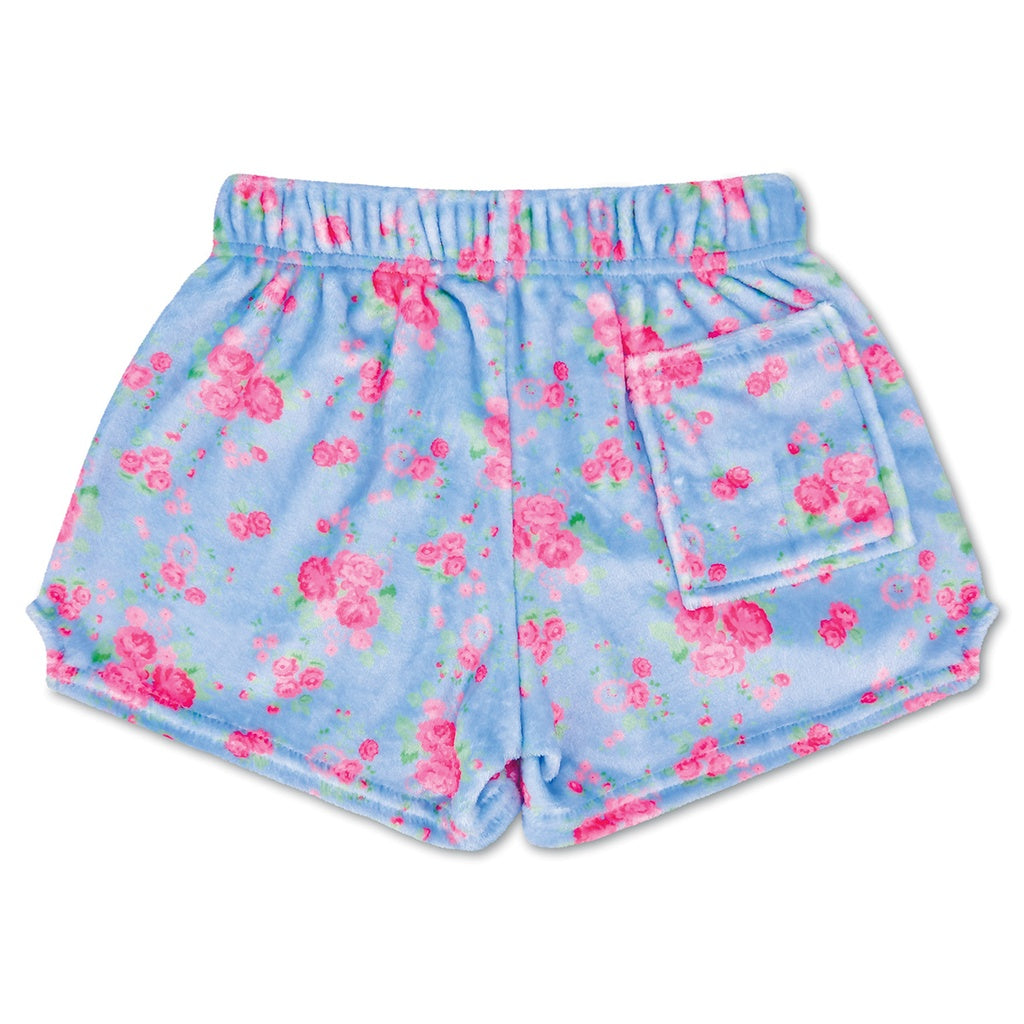 Iscream                                                                                                              Ditsy Floral Plush Shorts (Blue)