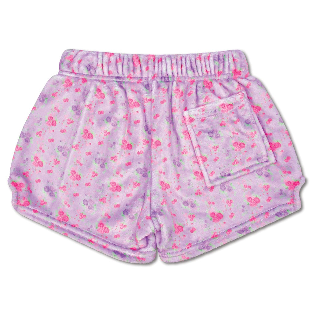 Iscream                                                                                                          Forever Floral Plush Shorts (Purple)