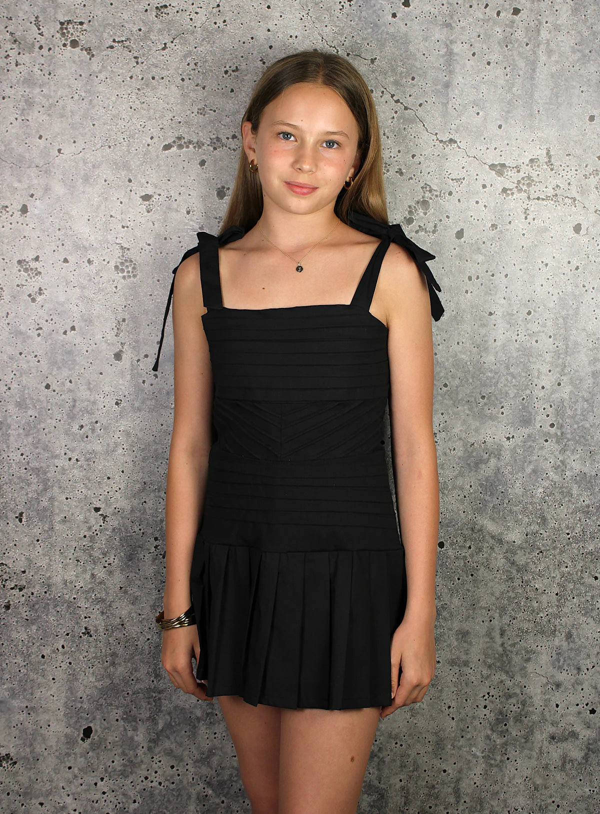Katherine Cross Pleats Dress