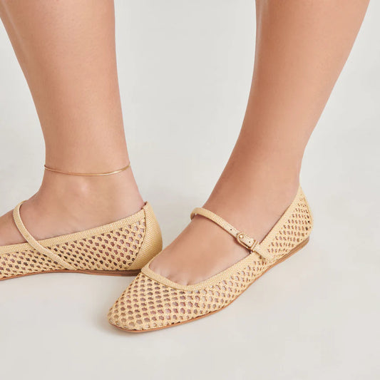Dolce Vita                                                                                                       Reyes Ballet Flats Lt Natural Woven Raffia