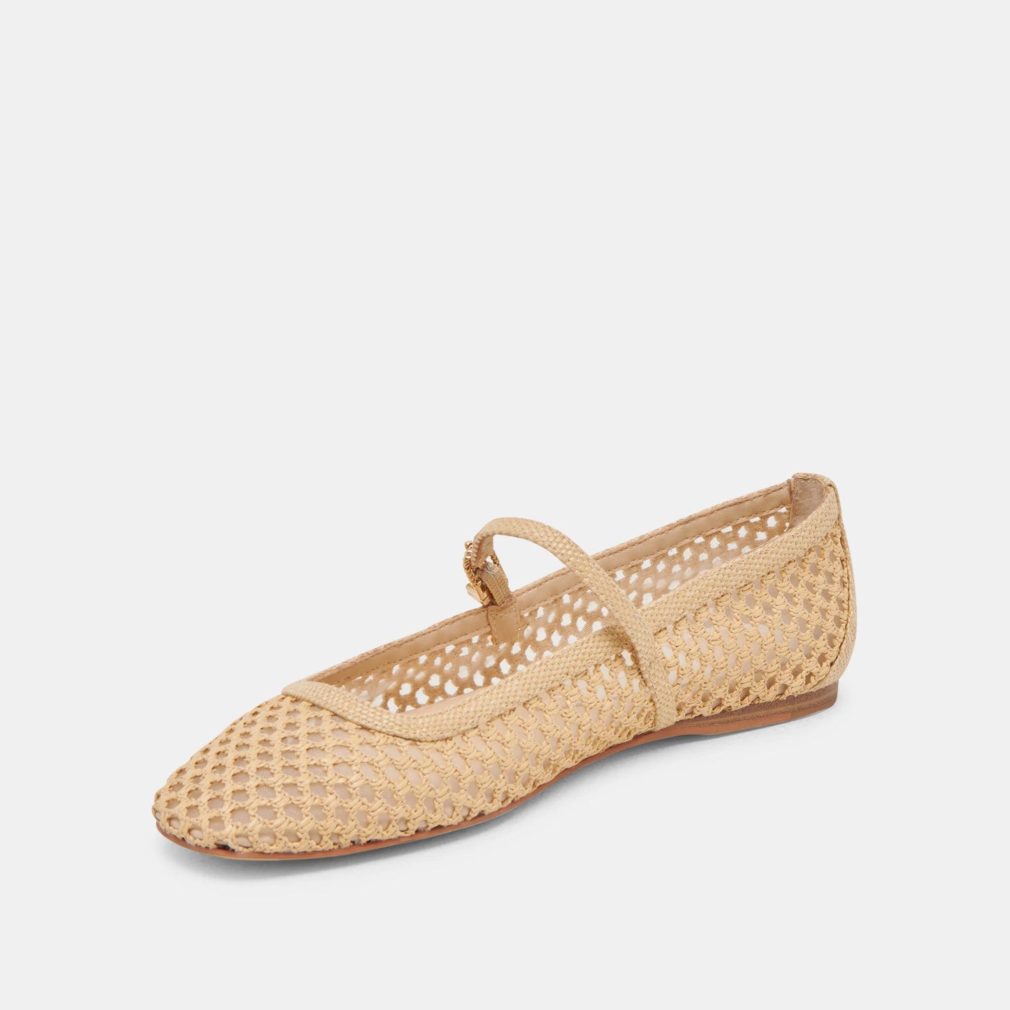 Dolce Vita                                                                                                       Reyes Ballet Flats Lt Natural Woven Raffia