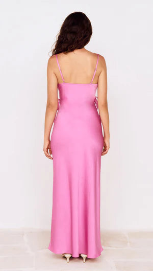 MINKPINK                                                                                                   FUCHSIA BIAS CUT MAXI DRESS WITH LACING DETAIL
CHIARA MAXI DRESS