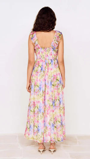 MINKPINK                                                                                               WATERCOLOUR FLORAL RUFFLE MAXI DRESS
CELINA MAXI DRESS