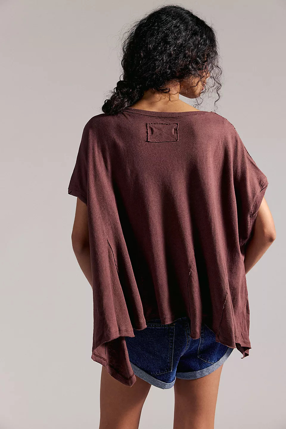 Free People                                                                                                We The Free Swing Along With Me Cotton-Linen Tee