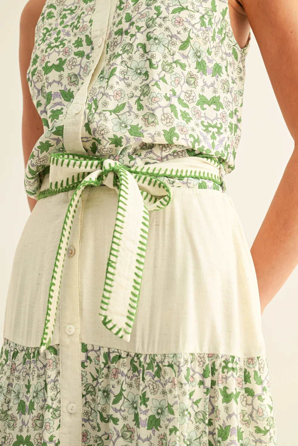 Adelyn Rae                                                                                              BLAIR MIXED MEDIA FLARED MIDI SKIRT