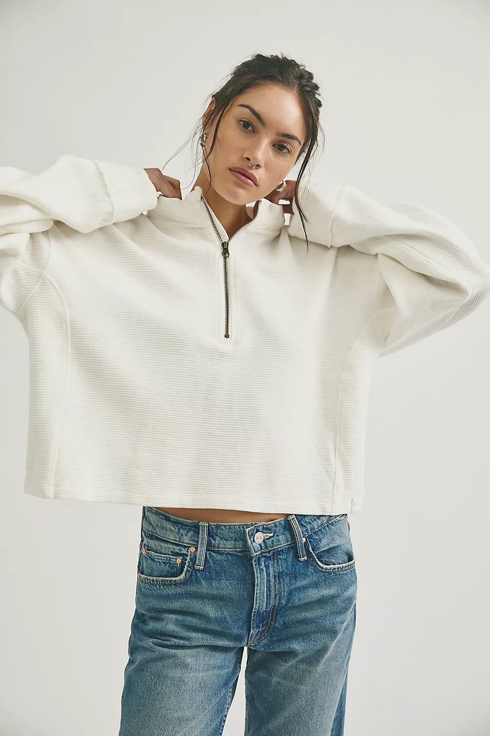 Free People                                                                                               We The Free Celeste Quarter Zip