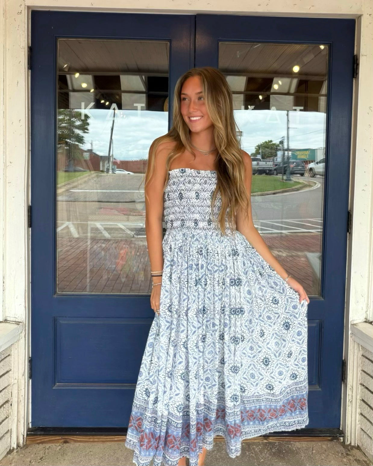 Free People                                                                                       Ravenna Printed Convertible Maxi Skirt