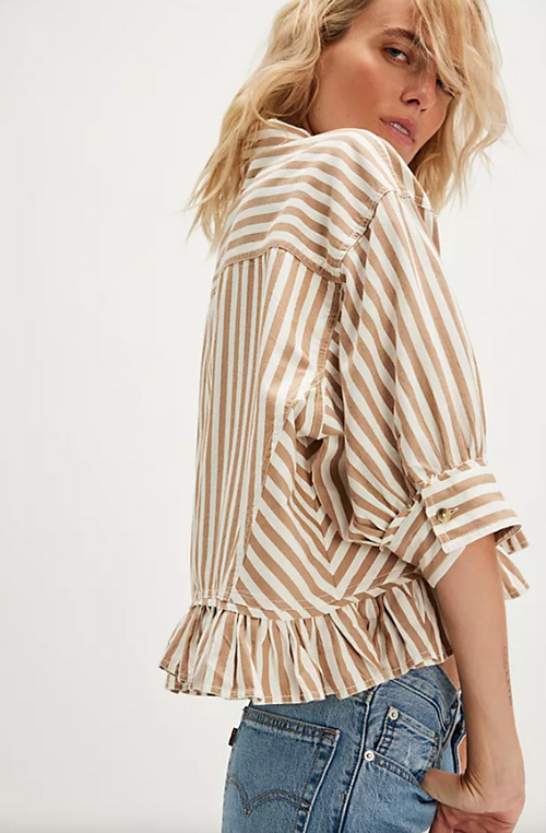 Free People                                                                                               Bailey Stripe Shirt