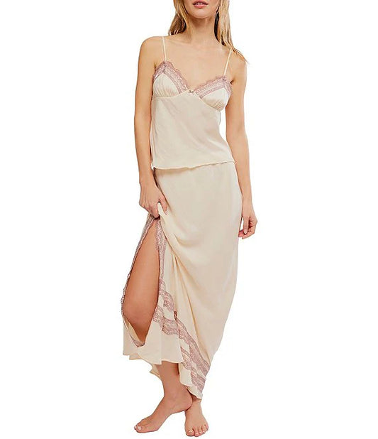 Free People 
Wish You Were Satin Cami & Slip Set