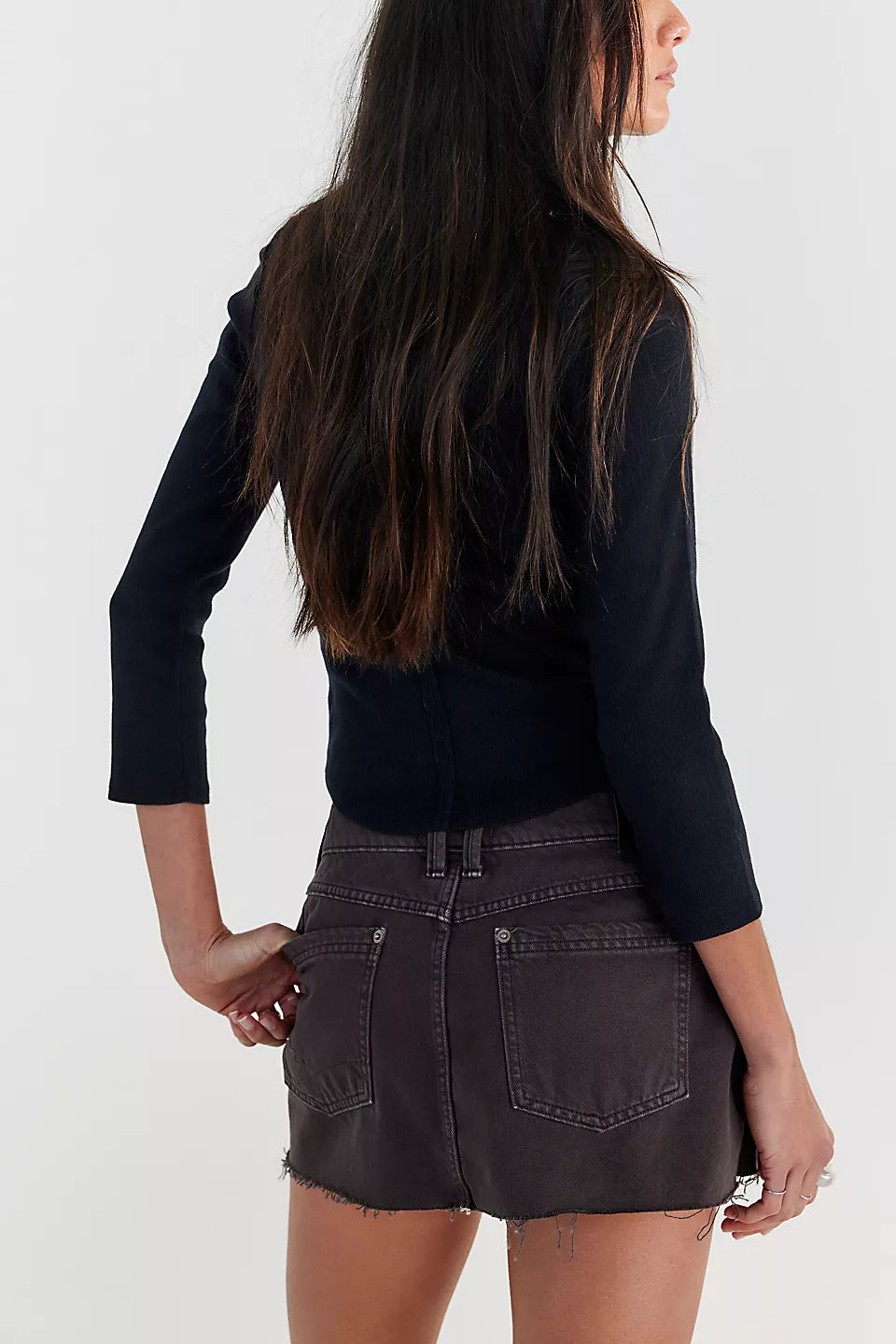 Free People                                                                                                  Lainey Low-Rise Mini Skirt