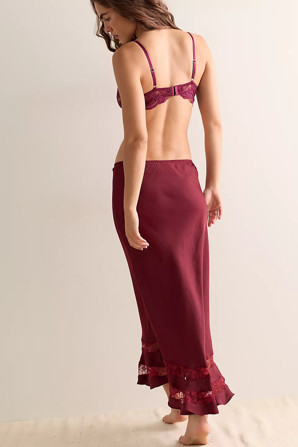 Free People                                                                                                       Long Lost Lover Maxi Slip Skirt