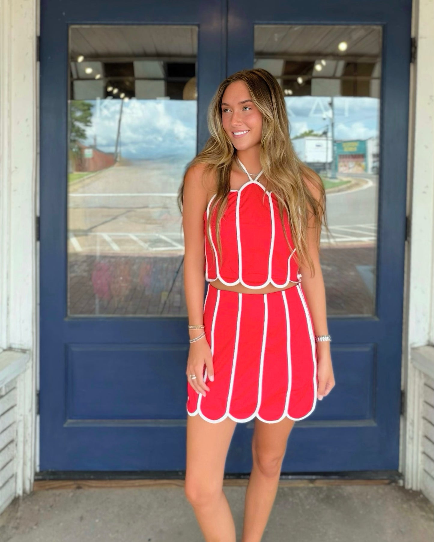 Hotty Toddy Scalloped Skirt Set