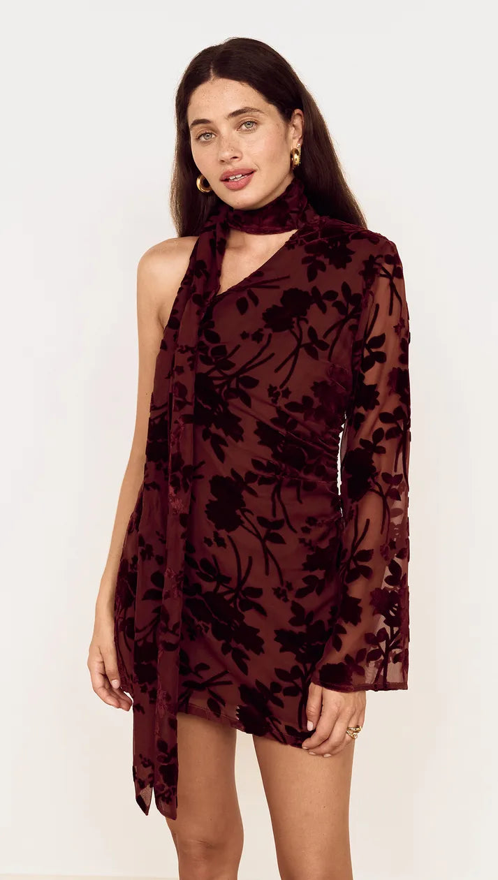 MINKPINK                                                                                                Anouk Velvet Scarf Mini Dress